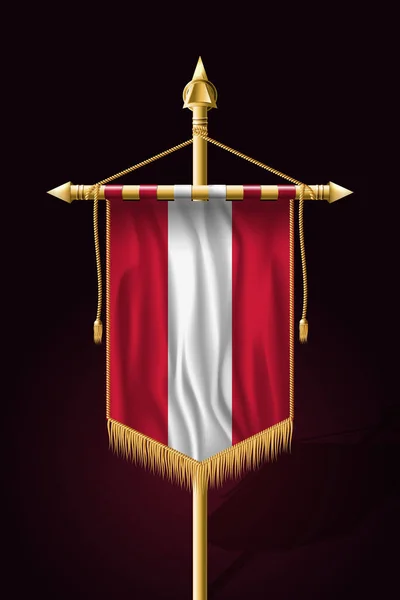 Rakouská vlajka. Slavnostní vertikální Banner. Tapety na zeď — Stockový vektor