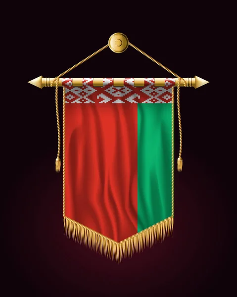 Vlag van Wit-Rusland. Feestelijke verticale Banner. Wandkleden — Stockvector