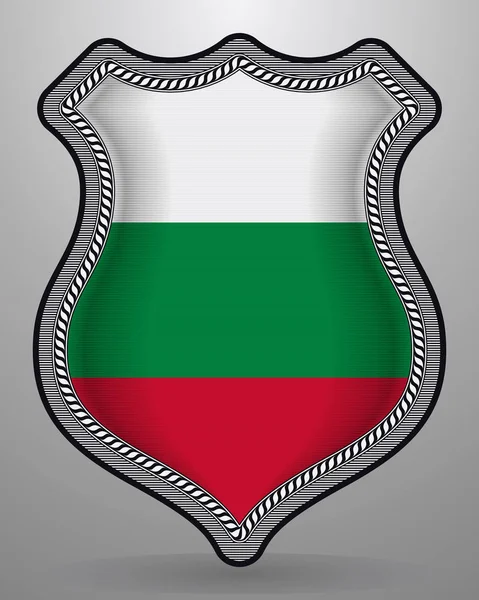 Flag of Bulgaria. Vector Badge and Icon — Stock Vector