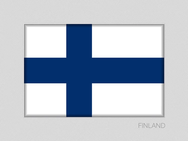 Finská vlajka. Poměr stran národní praporčík 2 až 3 na šedé — Stockový vektor