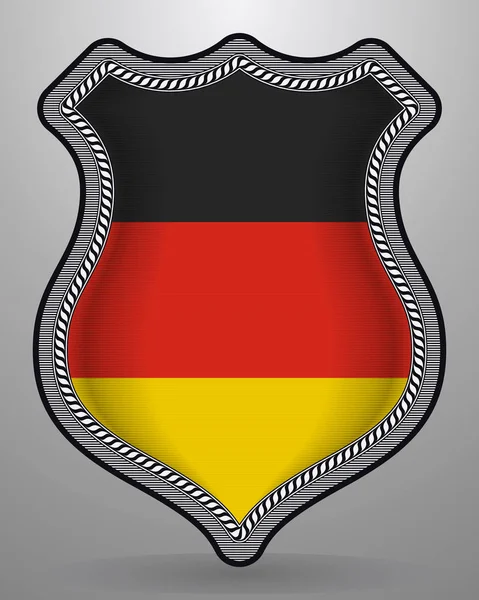 Bandera de Alemania. Insignia de Vector e Icono — Vector de stock