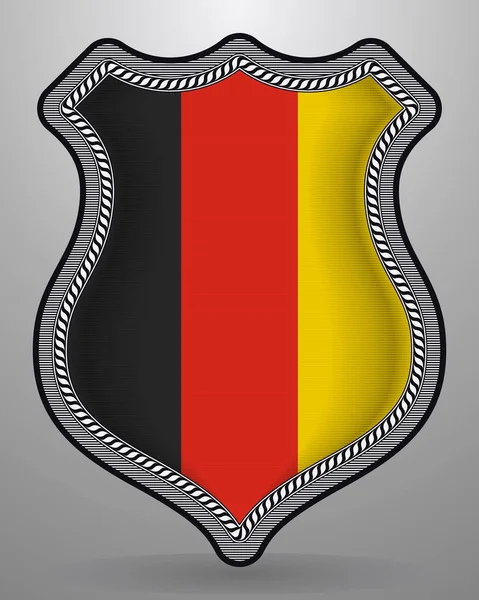 Bandiera della Germania. Badge vettoriale e icona — Vettoriale Stock