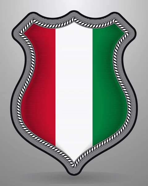 Bandiera dell'Ungheria. Badge vettoriale e icona — Vettoriale Stock