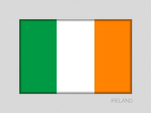 Bandeira da Irlanda. Relação de Aspecto da Cadete Nacional 2 para 3 em Cinza — Vetor de Stock