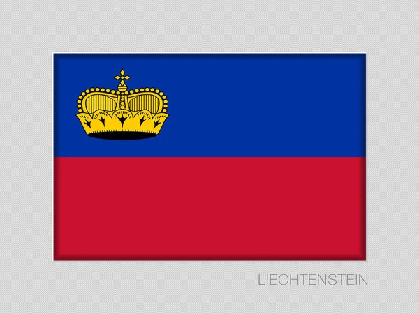 Flag of Liechtenstein. National Ensign Aspect Ratio 2 to 3 on Gr — Stock Vector