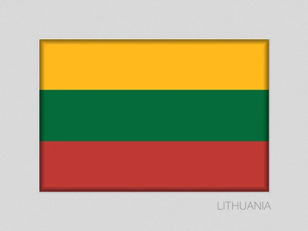 Bandiera della Lituania. Rapporto di aspetto guardiamarina nazionale 2 a 3 su grigio — Vettoriale Stock