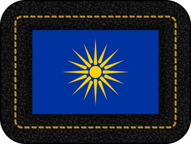 Vergina güneş Makedonca bayrak gayri resmî yorum. Vektör simgesi