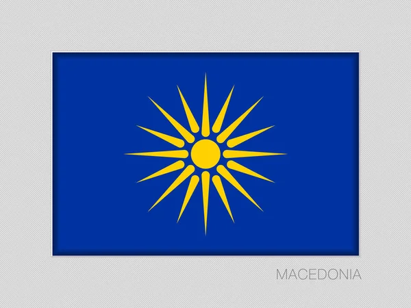 Le Vergina Sun. Drapeau macédonien Version non officielle. National En — Image vectorielle