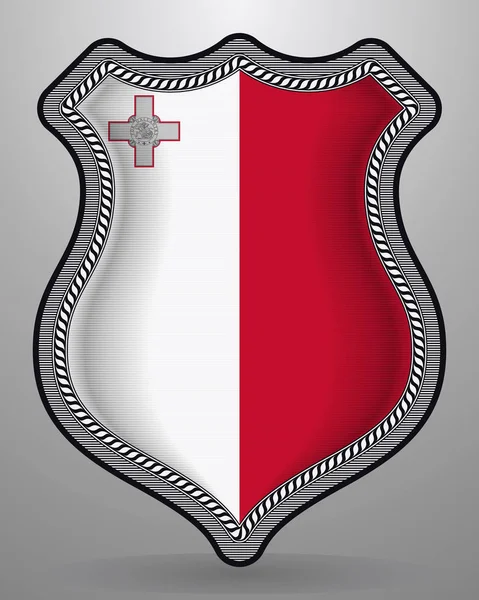 Флаг Мальты. Векторный знак и икона — стоковый вектор