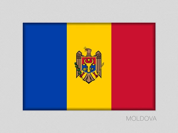 Bandera de Moldavia. Ratio Nacional de Aspecto de Alférez 2 a 3 en Gris — Archivo Imágenes Vectoriales