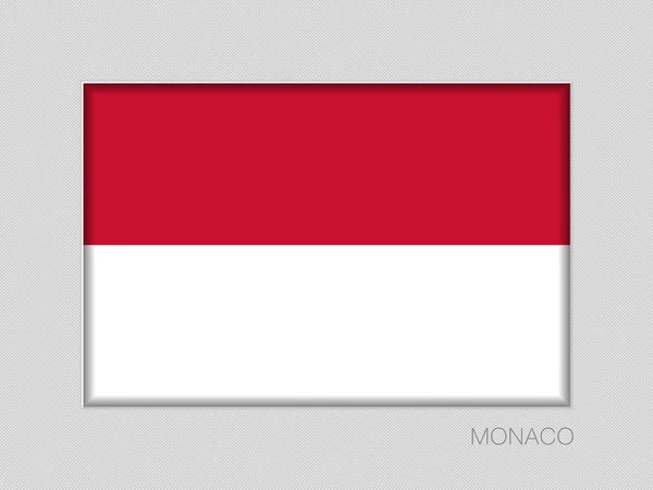 Drapeau de Monaco. Rapport d'aspect de l'enseigne nationale 2 à 3 sur le gris — Image vectorielle