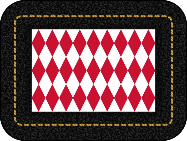 Flagge von Monaco. alternative Ausführungsvariante. Vektor-Symbol auf schwarzem l — Stockvektor