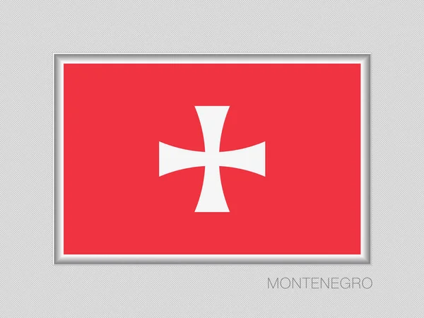 Bandera histórica de Montenegro. Ratio Nacional de Aspecto del Alférez 2 a 3 — Archivo Imágenes Vectoriales