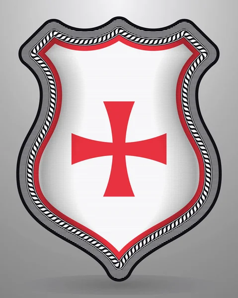 Bandiera storica montenegrina. Badge vettoriale e icona — Vettoriale Stock