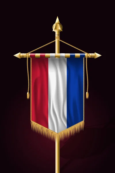 Drapeau des Pays-Bas. Bannière verticale festive. Pendentifs muraux — Image vectorielle