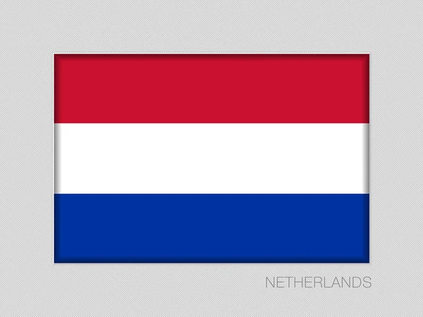 Bandeira da Holanda. Relação de Aspecto da Cadete Nacional 2 para 3 em Cinza — Vetor de Stock