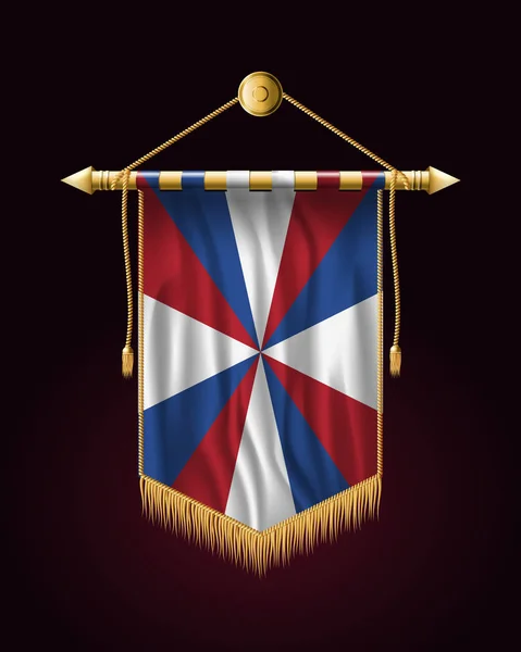 Holandská vlajka Prinsengeus. Slavnostní vertikální Banner. Zeď na Netlogu — Stockový vektor