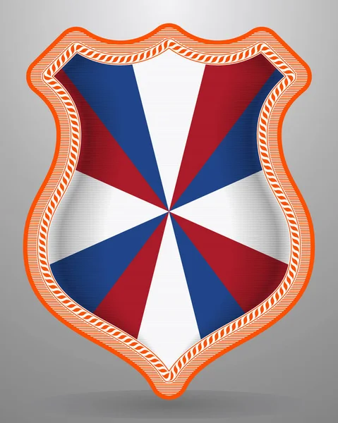 Nederländska flagga Prinsengeus med Orange streck. Vektor Badge och — Stock vektor