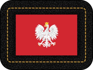 Kartal bir taç ile. Polonya arması. Vektör simgesi o