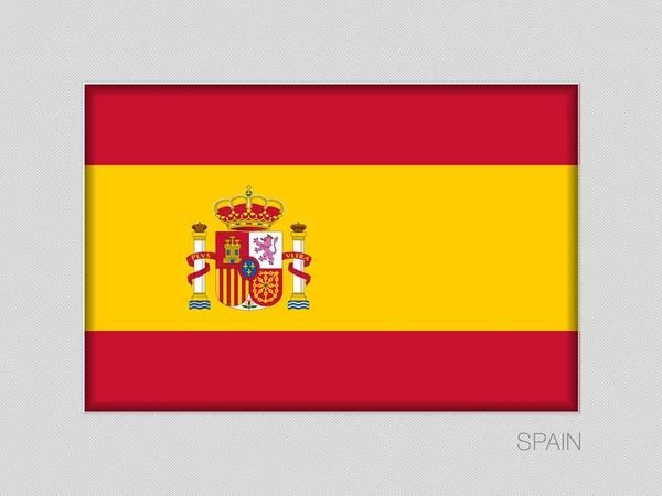 Flag of Spain. National Ensign Aspect Ratio 2 to 3 on Gray — Stock Vector