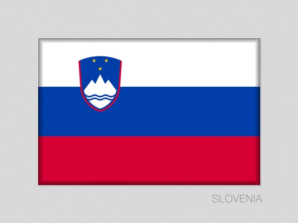 Bandera de Eslovenia. Ratio Nacional de Aspecto de Alférez 2 a 3 en Gris — Archivo Imágenes Vectoriales