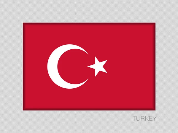 Bandeira da Turquia. Relação de Aspecto da Cadete Nacional 2 para 3 em Cinza — Vetor de Stock