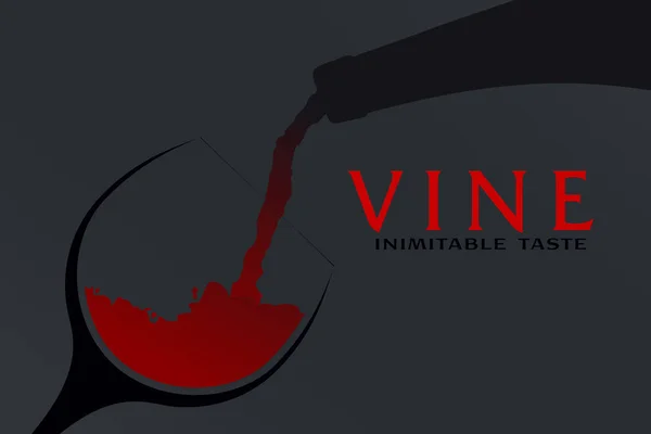 Bicchiere da vino Vector Silhouette. Icona, simbolo, logo. Alcool Bevera — Vettoriale Stock