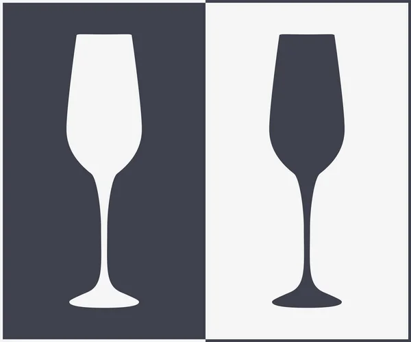 ベクトルワイングラスアイコン、シンボル、ロゴアルコール飲料 — ストックベクタ