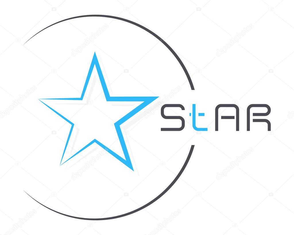 Outline Five-Pointed Star. Icon, Sign, Logo, Design Element for Your Illustration