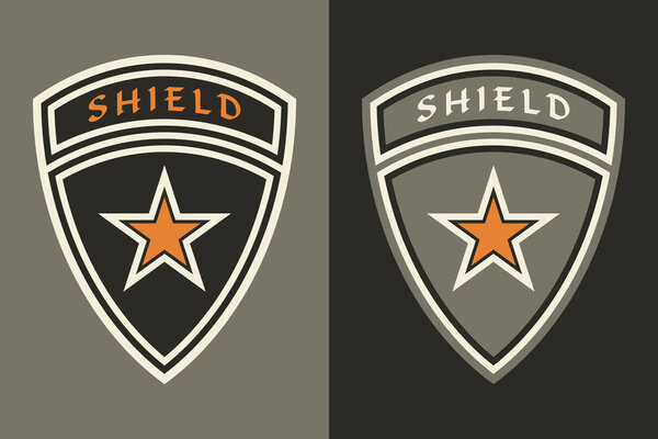 Shield Sign Vector Illustration. Symbol and Emblem of Security a