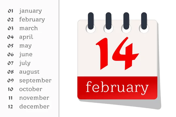 Kalender Platte Pictogram. Kit voor het kiezen van uw eigen datum. Vector — Stockvector