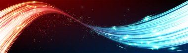 Güç enerjisi. Fütürist Flash. Sihirli kıvılcımlar. Neon hatları. Işık efekti. Güzel ışık. Parlak kozmik ışınlar. Mistik parlaklık çizgileri. Boş bir yer. Soyut arkaplan. Vektör.