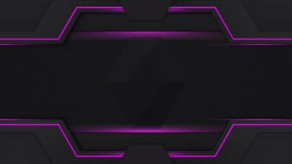 Фиолетовый и черный контрастный абстрактный фон технологии. Фиолетовый подсветка. Технология макета. Векторный корпоративный стиль . — стоковый вектор