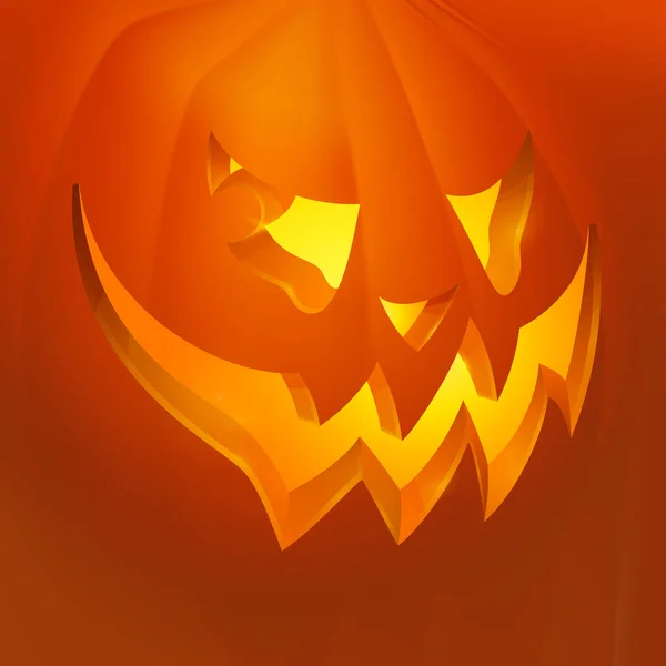 Realistyczna dynia Halloween ze świecą w środku. Zły Halloween Pumpkin Cartoon Emoji postać twarzy. — Zdjęcie stockowe