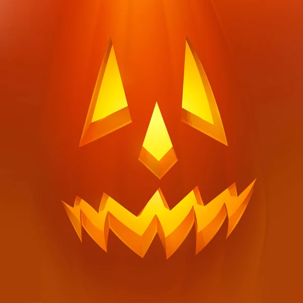 Citrouille d'Halloween réaliste avec bougie à l'intérieur. Mal Halloween citrouille personnage de dessin animé visage Emoji . — Photo