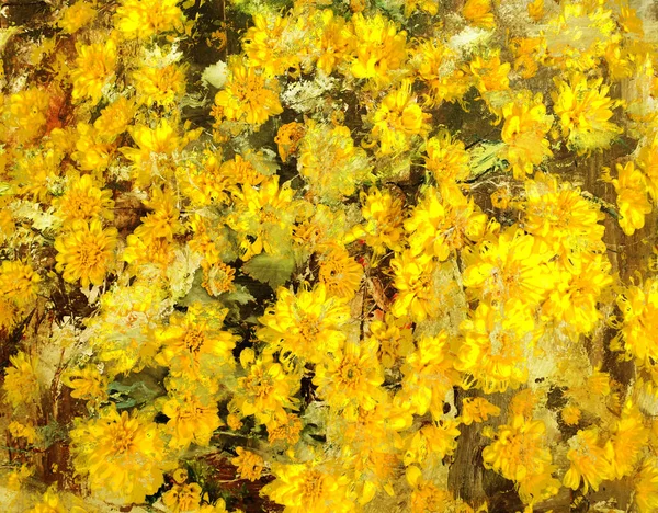 Bunga kuning, latar belakang artistik abstrak Stok Gambar