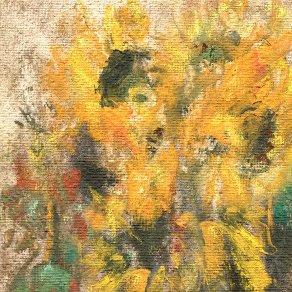 Sunflower, abstract painting