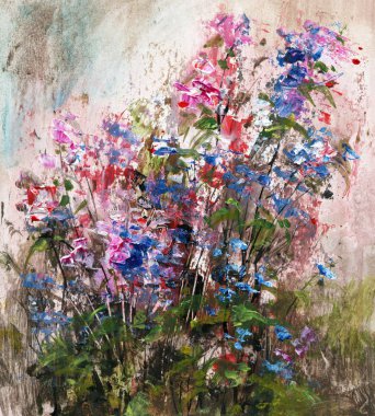 Bahçedeki buket, sanatsal illüstrasyon