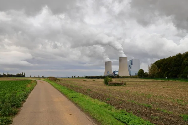 lignite burning power station cooling towers , Germany