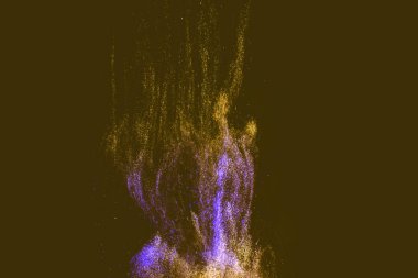 Renkli bir sıvıda küçük gaz kabarcıklarının dansı.