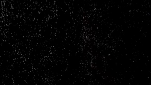 Газові Бульбашки Поспішають Рідину Піднімаються Вгору Содові Кристали Кислому Середовищі — стокове відео