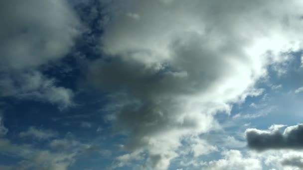 Nuvole Che Volano Nel Cielo Invernale Nuvole Portatrici Neve Spinte — Video Stock