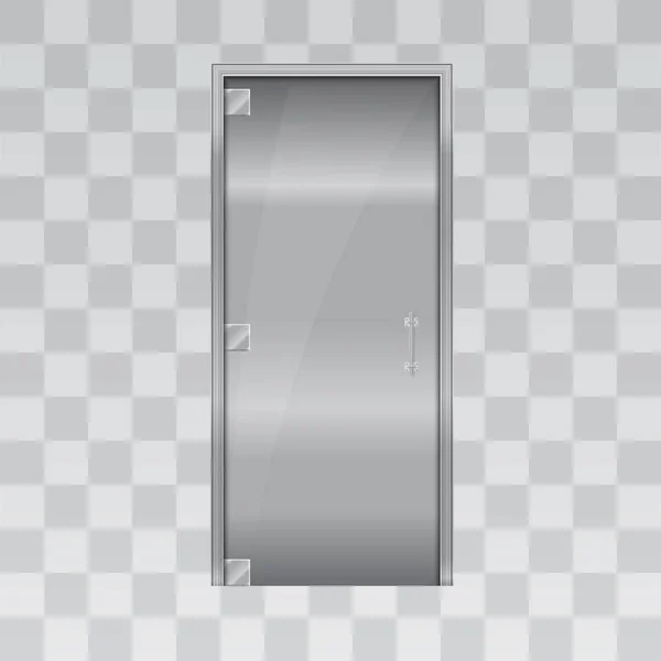 Tür aus Aluminium und Tür aus Chrom — Stockvektor