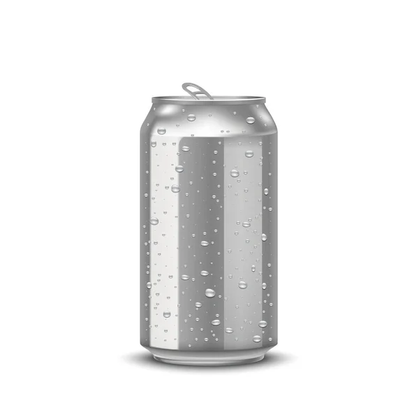 Latas de aluminio realistas — Vector de stock