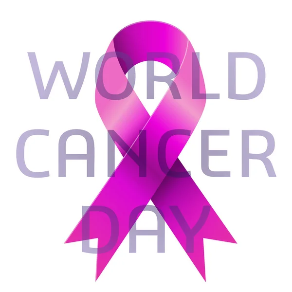 Consapevolezza della Giornata Mondiale del Cancro — Vettoriale Stock