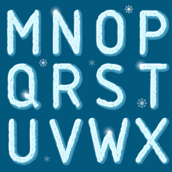 Alphabet Cartoon Ice — Image vectorielle