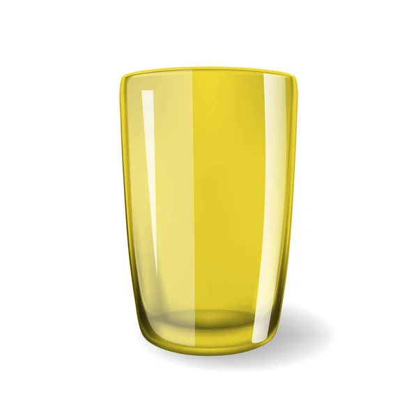 Empty drinking glass cup 3d — Stock vektor