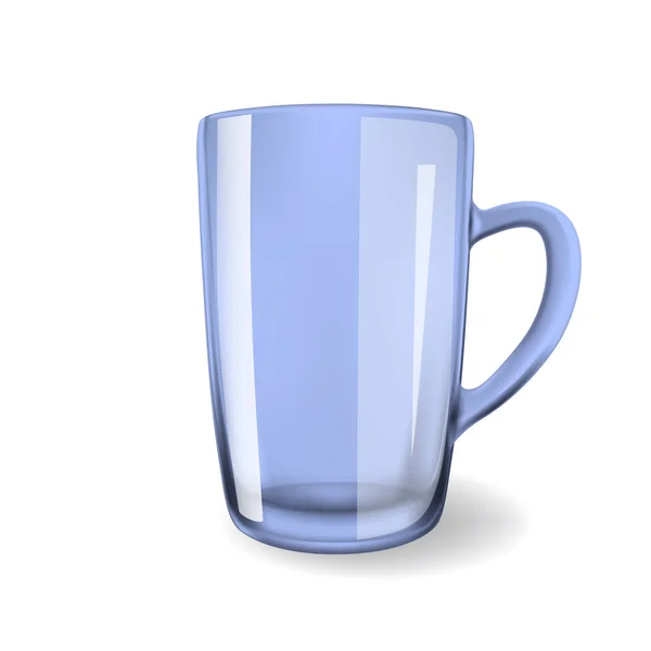 Empty drinking glass cup 3d — 图库矢量图片