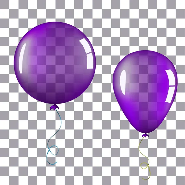 Purple helium balloon Isolated 3d — Stockvector