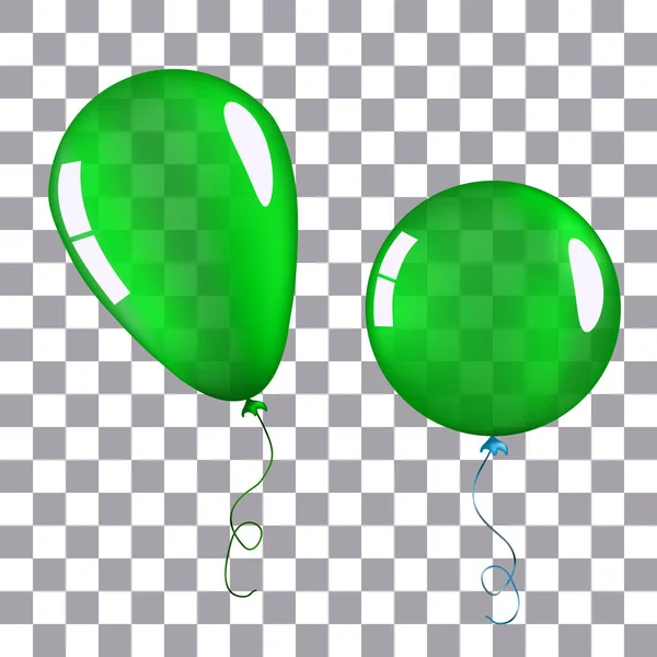 Groene heliumballon Geïsoleerde vector — Stockvector